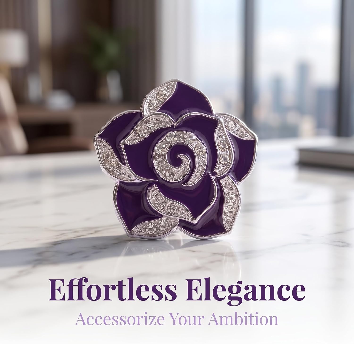 Purple badge reel detail