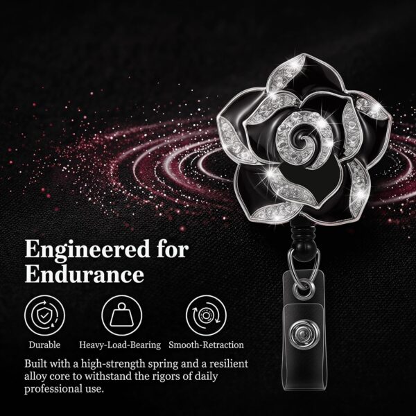 Black badge reel detail